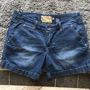 Dear John cuffed blue jean shorts